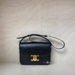 Celine Triomphe Classic Medium Black GHW