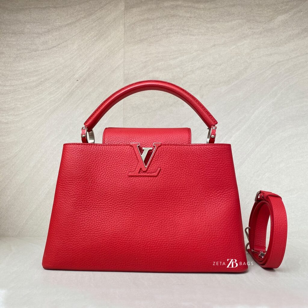 Louis Vuitton Capucines PM Taurillon Red SHW