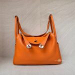 Hermes Lindy 30 Clemence Orange PHW