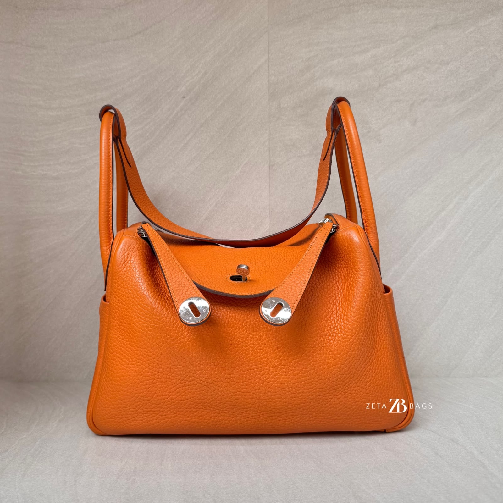 Hermes Lindy 30 Clemence Orange PHW