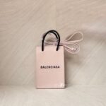 Balenciaga Shopping Phone Holder Light Pink & Black