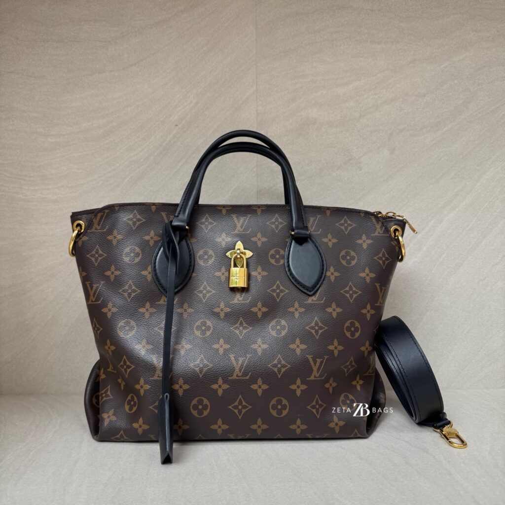 Louis Vuitton Flower Zip Tote MM Monogram Noir GHW