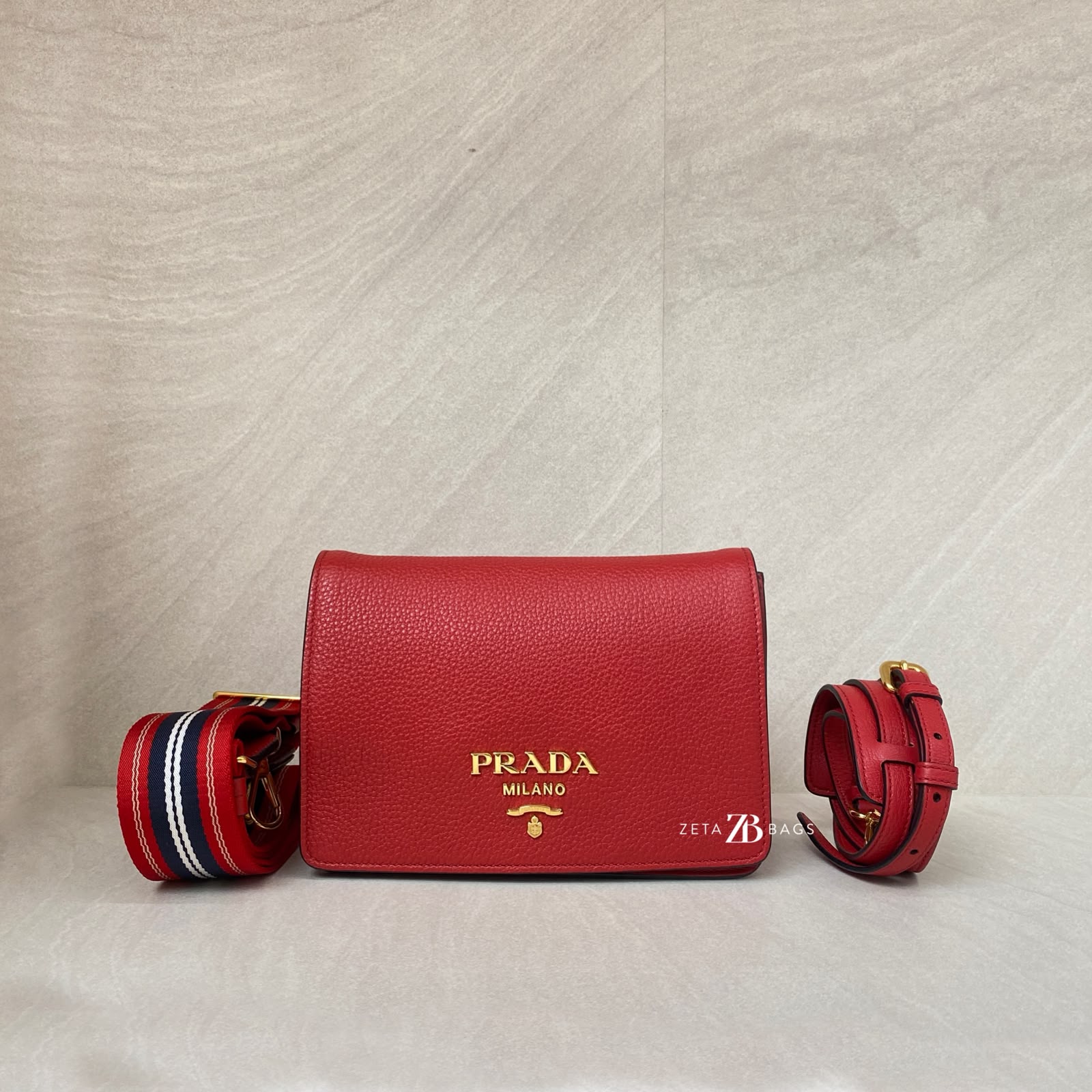 Prada Vitello Daino Rosso GHW