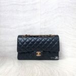 Chanel Medium Classic D Flap Lambskin Black GHW