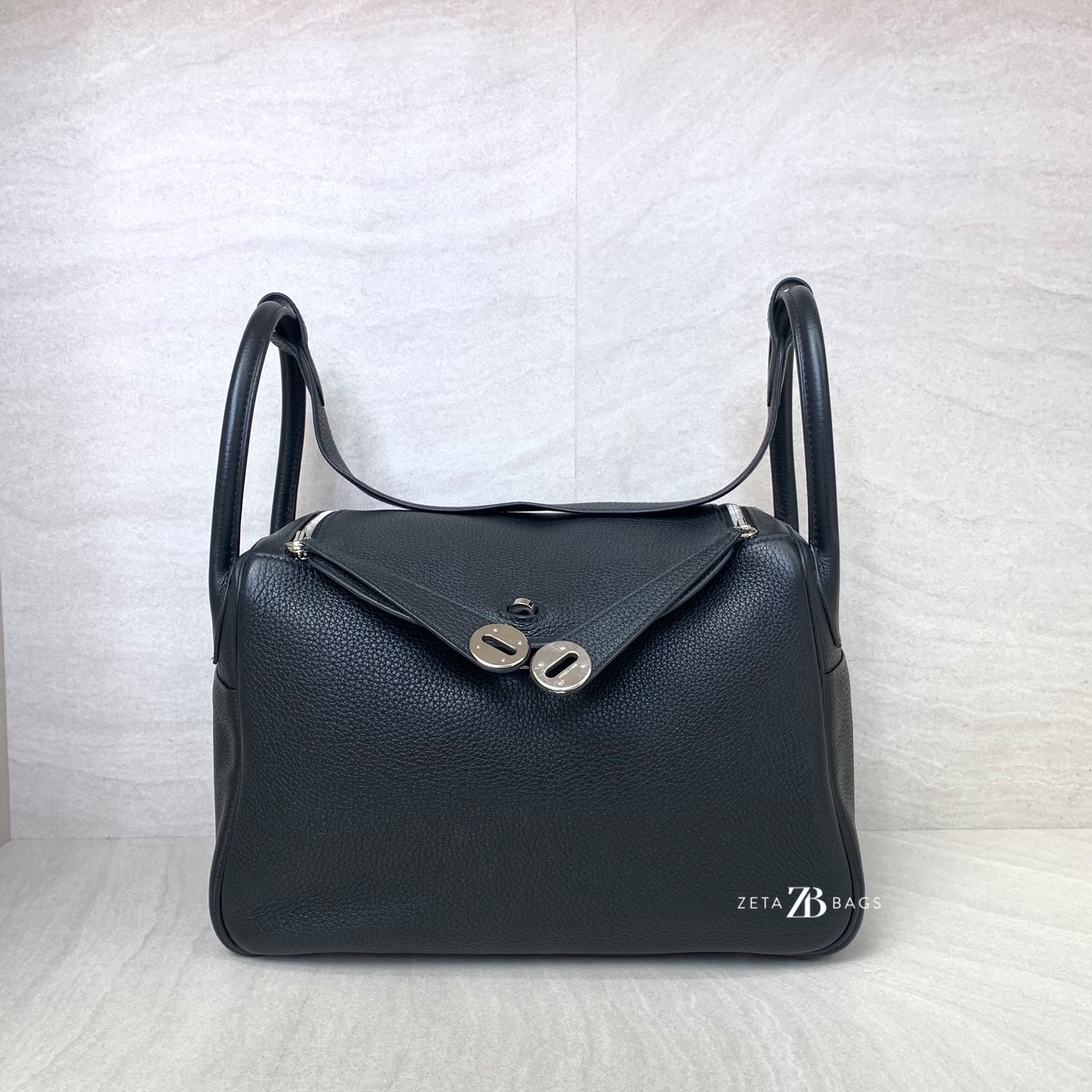 Hermes Lindy 30 Clemence Noir PHW