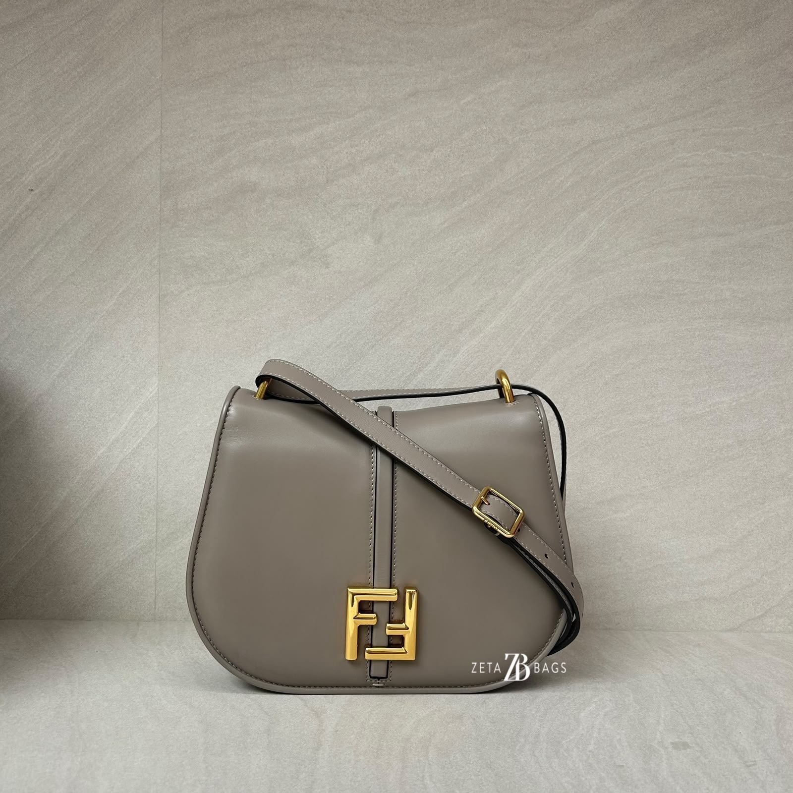 Fendi C’mon Medium Bag Tortora GHW