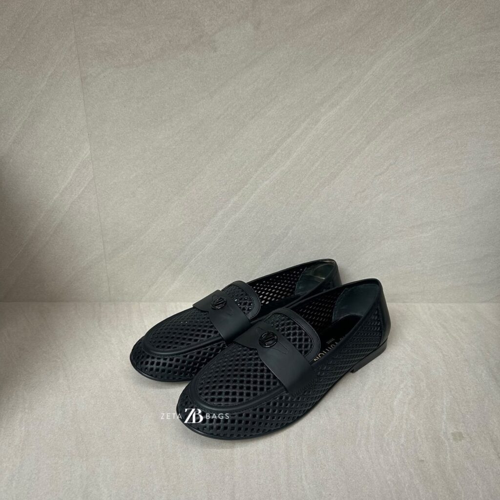 Louis Vuitton Soho Flat Loafer Perforated Calf Black