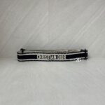 Dior Adjustable Shoulder Strap Ultramatte Black Embroidery