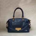 Louis Vuitton Sac Hand Bag Leather Navy Purple GHW