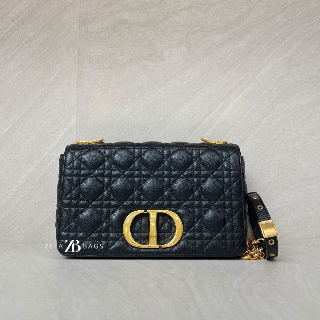 Dior Medium Caro Black GHW