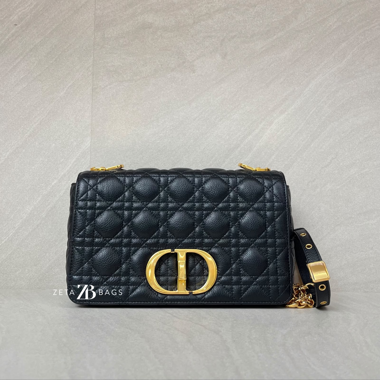 Dior Medium Caro Black GHW