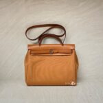 Hermes Herbag 31 Canvas Caramel Magnolia PHW