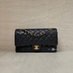 Chanel Medium Classic D Flap Caviar Black GHW