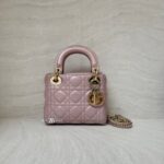 Dior Lady Dior Mini Lambskin Light Pink GHW