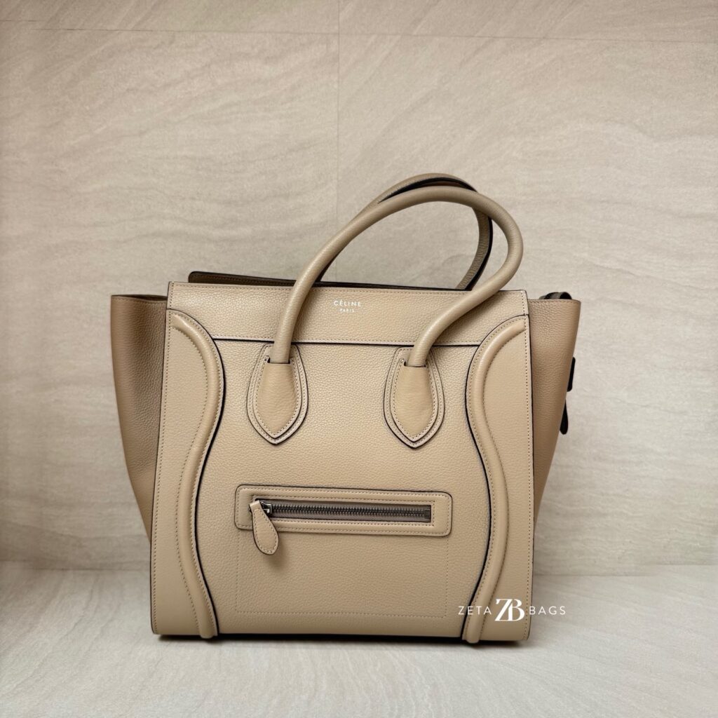 Celine Mini Luggage Taupe SHW
