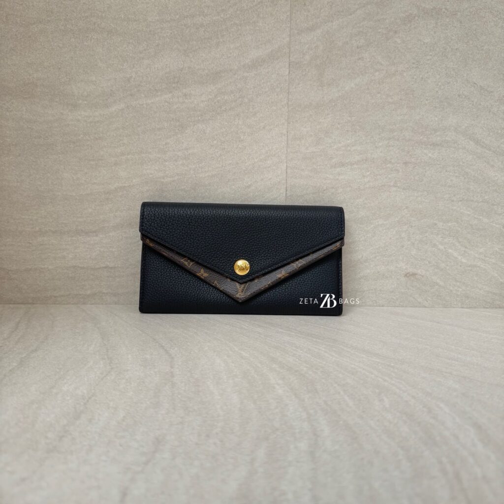 Louis Vuitton Double V Long Wallet Monogram Black GHW