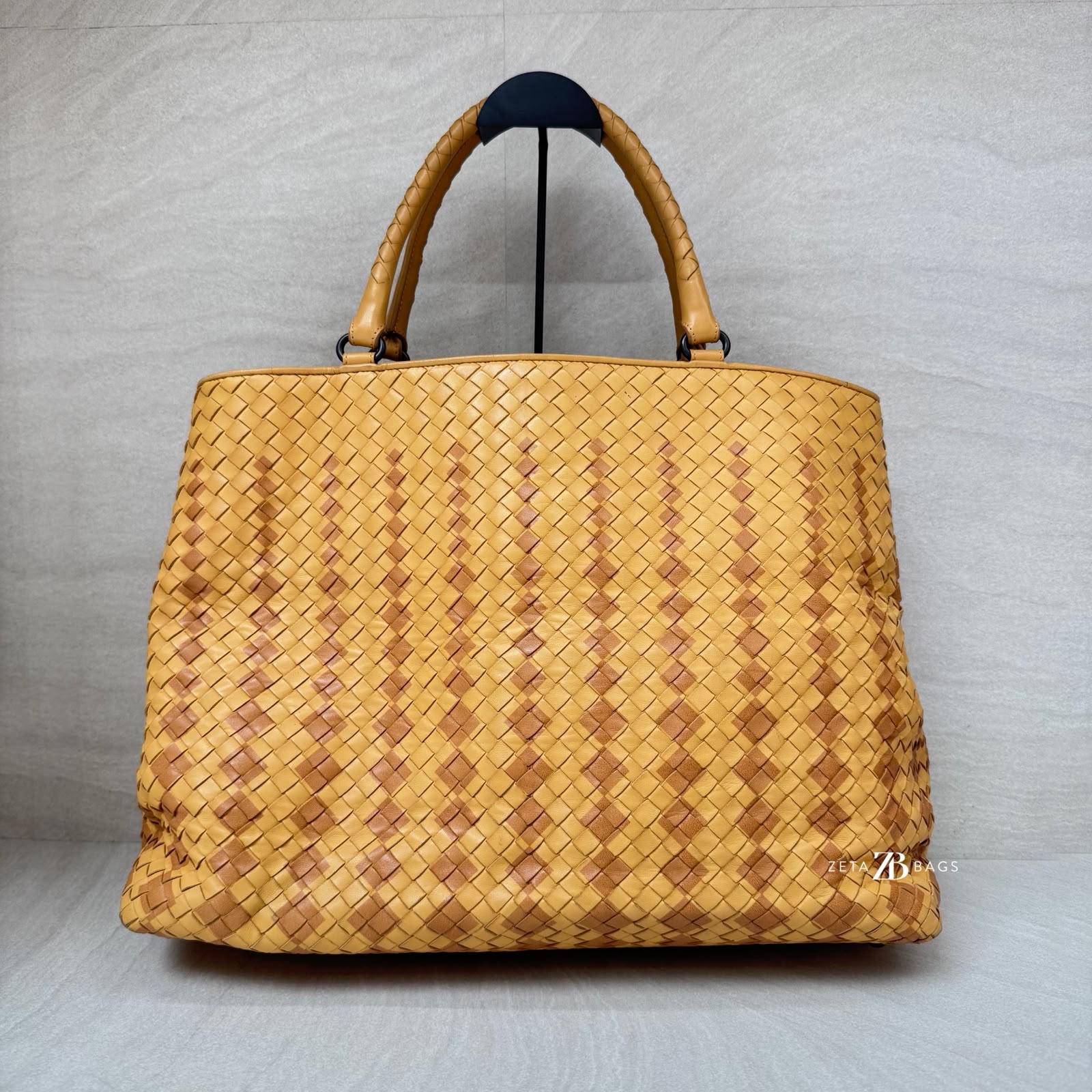 Bottega Veneta Shopping Tote Yellow Brown
