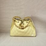 Chanel C25 Small Caviar Light Yellow GHW