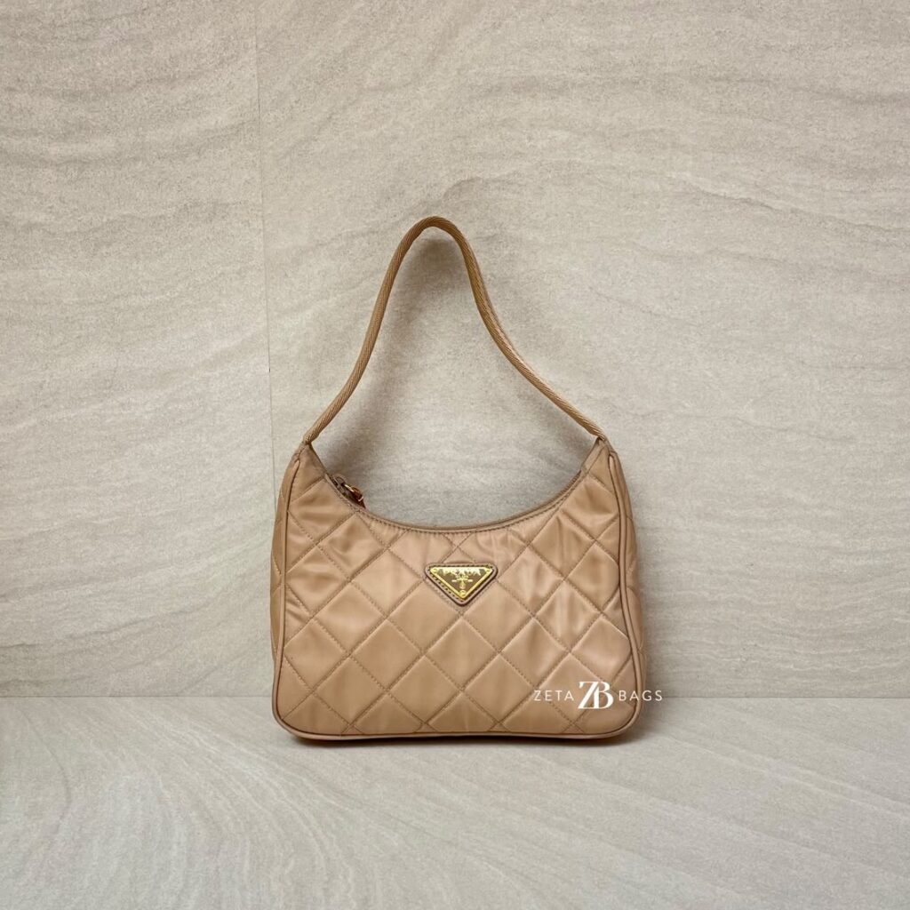 Prada Re-Edition Quilted Nylon Nude GHW