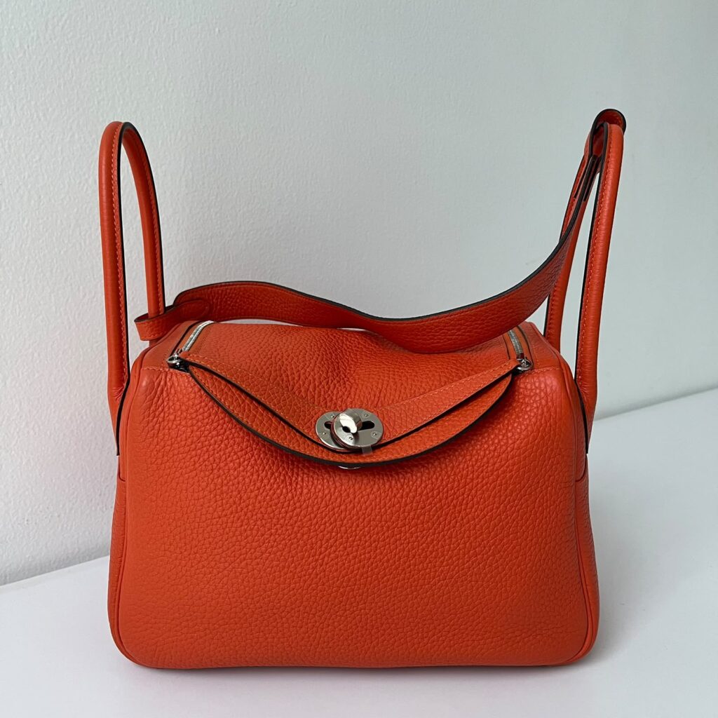Hermes Lindy 26 Feu Clemence Palladium Hardware