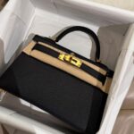 Hermes Kelly 20 Black Epsom Gold Hardware