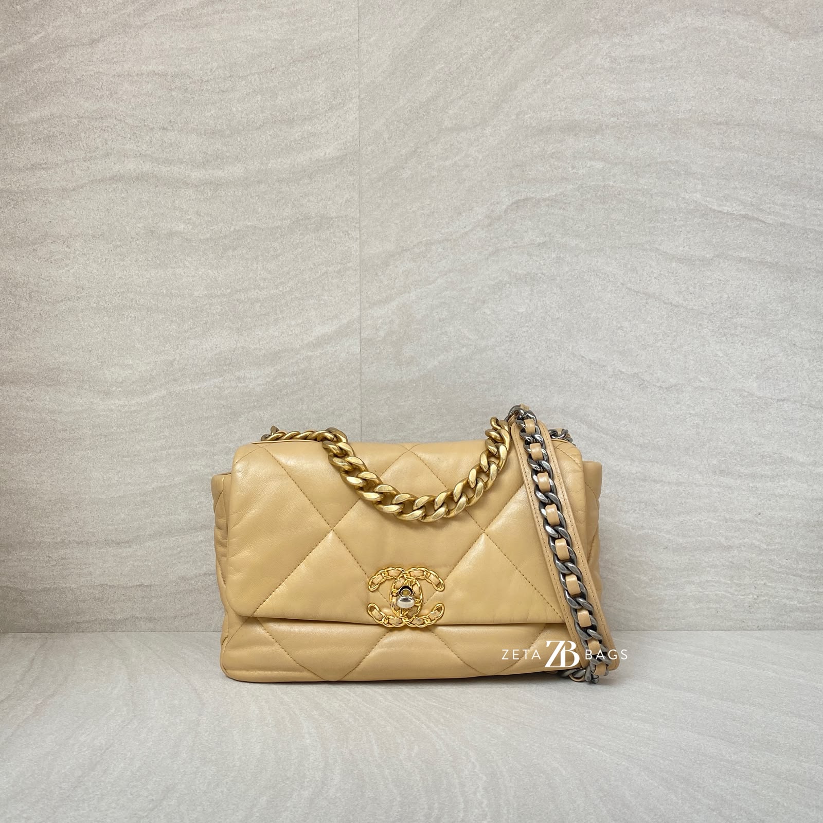 Chanel C19 Small Lambskin Beige