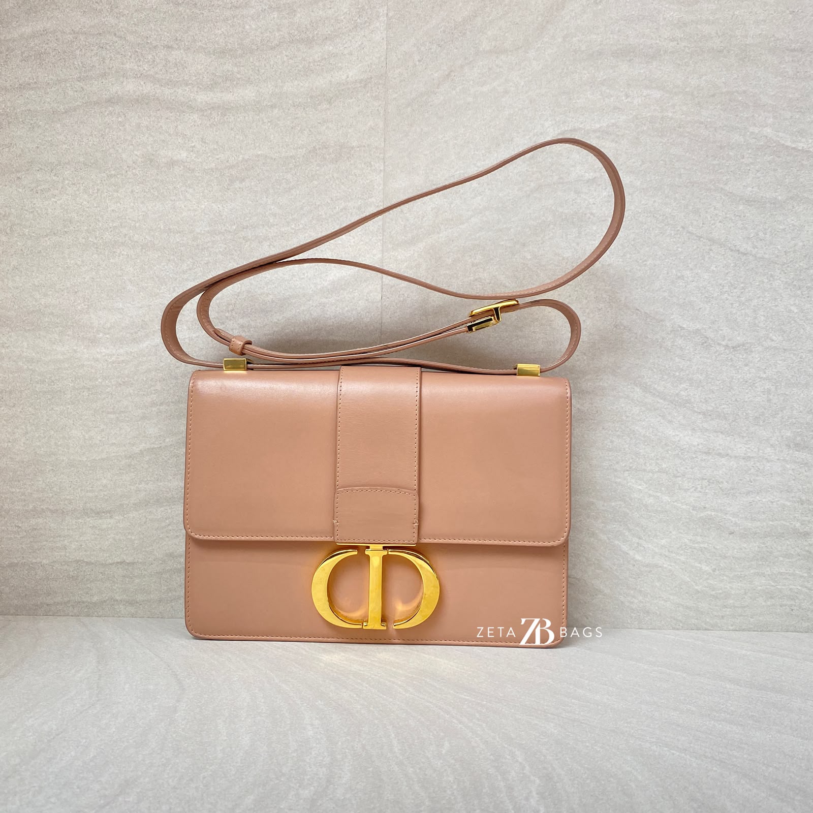 Dior 30 Montaigne Leather Nude GHW