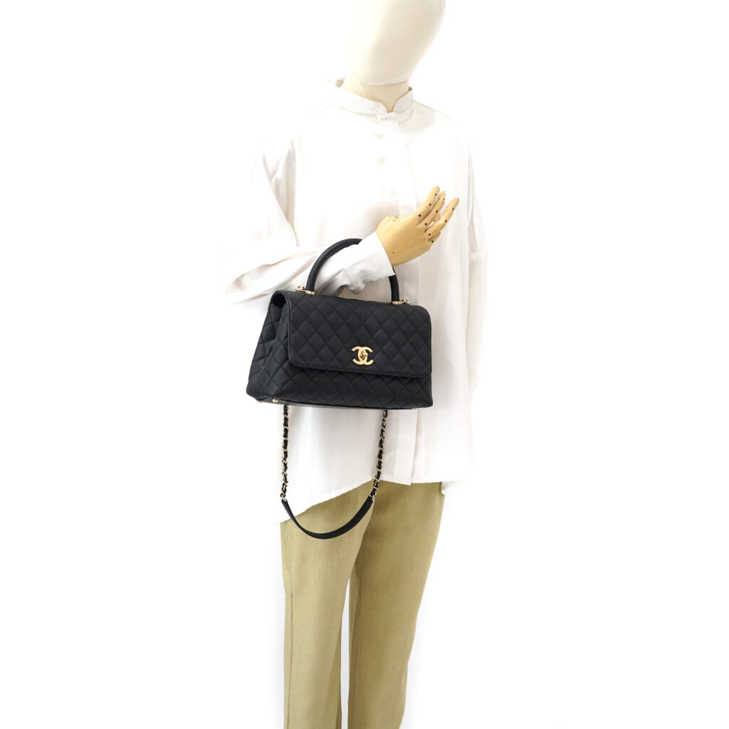 Chanel Coco Handle Medium Caviar Black GHW