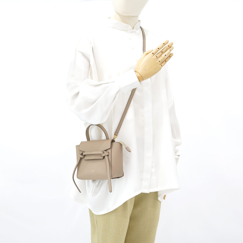Celine Pico Belt Bag Grained Calfskin Light Taupe GHW