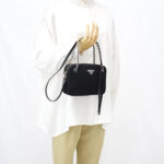 Prada Impuntu Shoulder Bag Nylon Black SHW