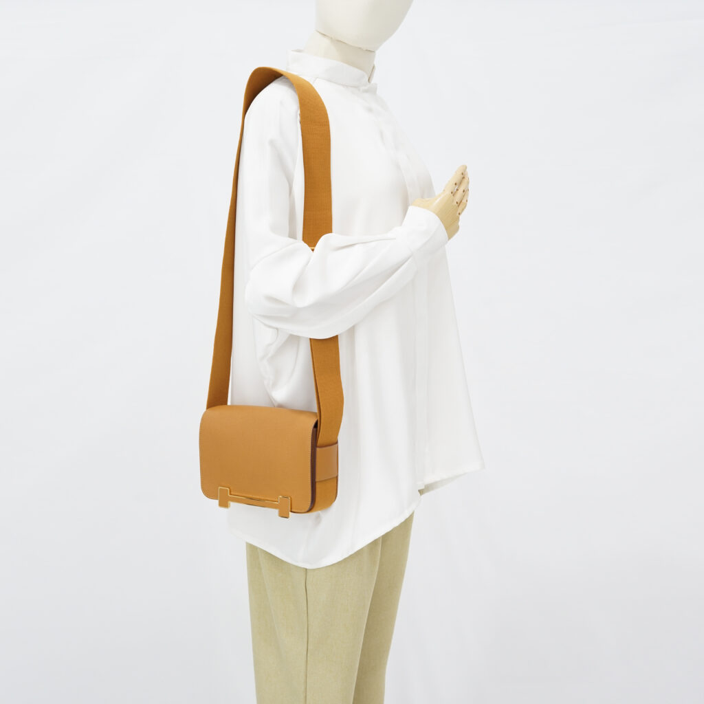 Hermes Geta Chevre Caramel GHW
