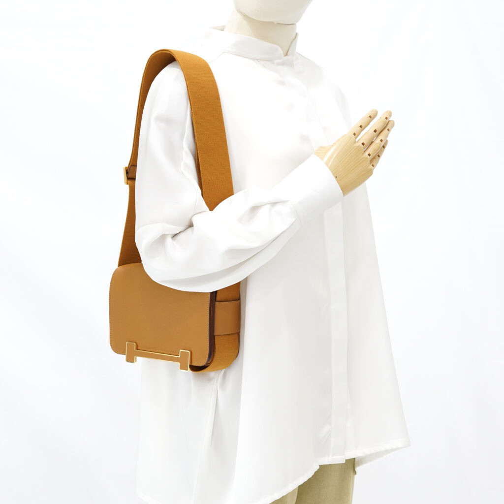 Hermes Geta Chevre Caramel GHW