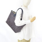 Goyard St Louis PM Goyardine Bleu Marine SHW