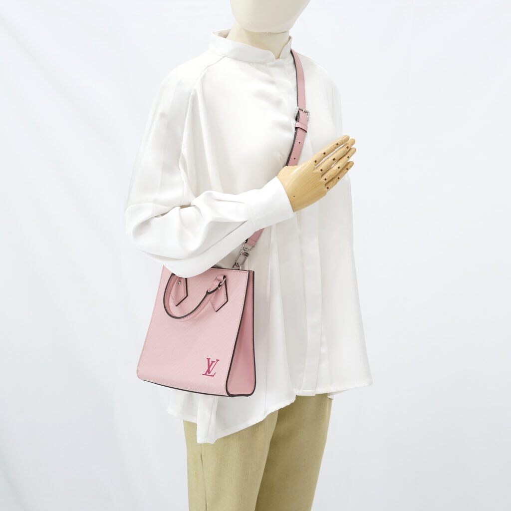 Louis Vuitton Sac Plate BB Epi Rose Ballerina SHW