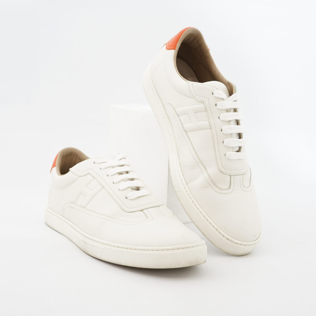 Hermes Sneaker Homme Quicker Blanc/Orange