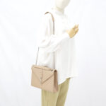 Saint Laurent Envelope Large Bag Grained Beige SHW