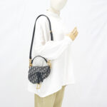 Dior Saddle Mini Oblique Canvas Blue GHW