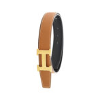 Hermes Reversible Belt 32MM Noir Gold GHW