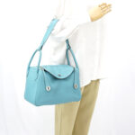 Hermes Lindy 30 Bleu Atoll PHW