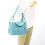 Hermes Lindy 30 Bleu Atoll PHW