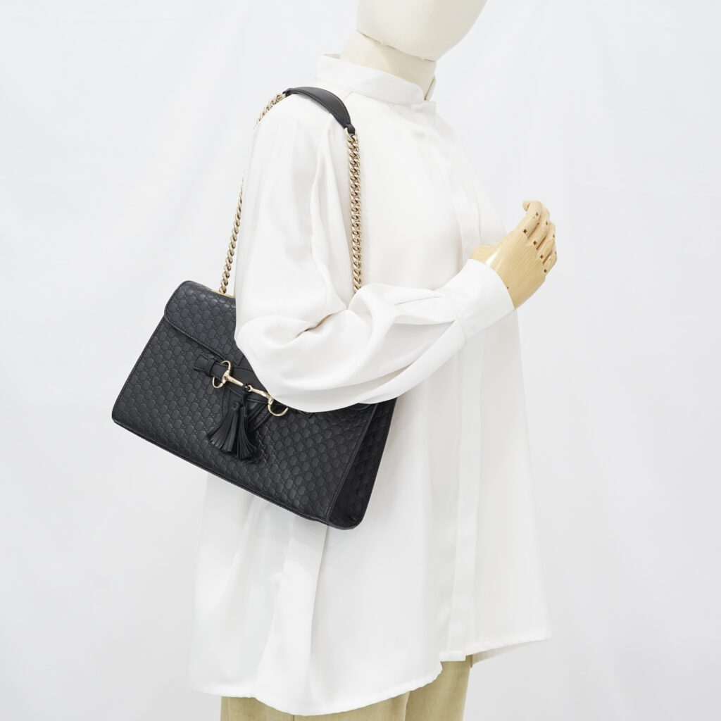 Gucci Emily Microguccisima Black GHW