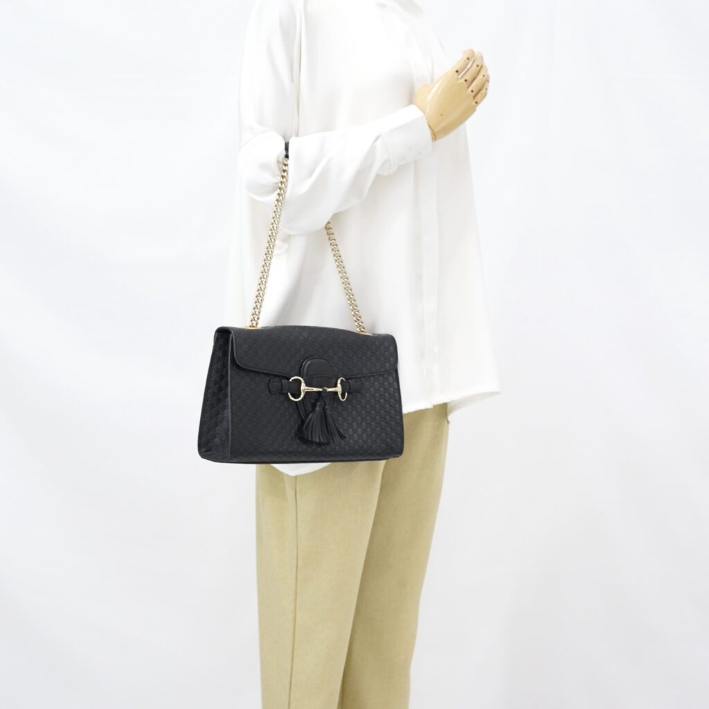 Gucci Emily Microguccisima Black GHW