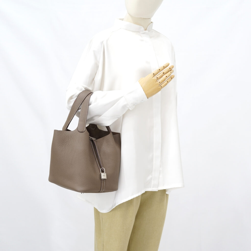 Hermes Picotin 22 Clemence Etoupe PHW
