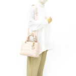 Dior Lady Dior Medium Lambskin Nude Pink GHW