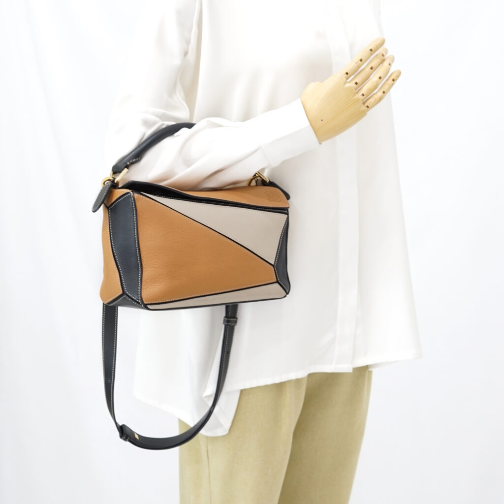 Loewe Puzzle Small Grained Brown Black Multicolor GHW