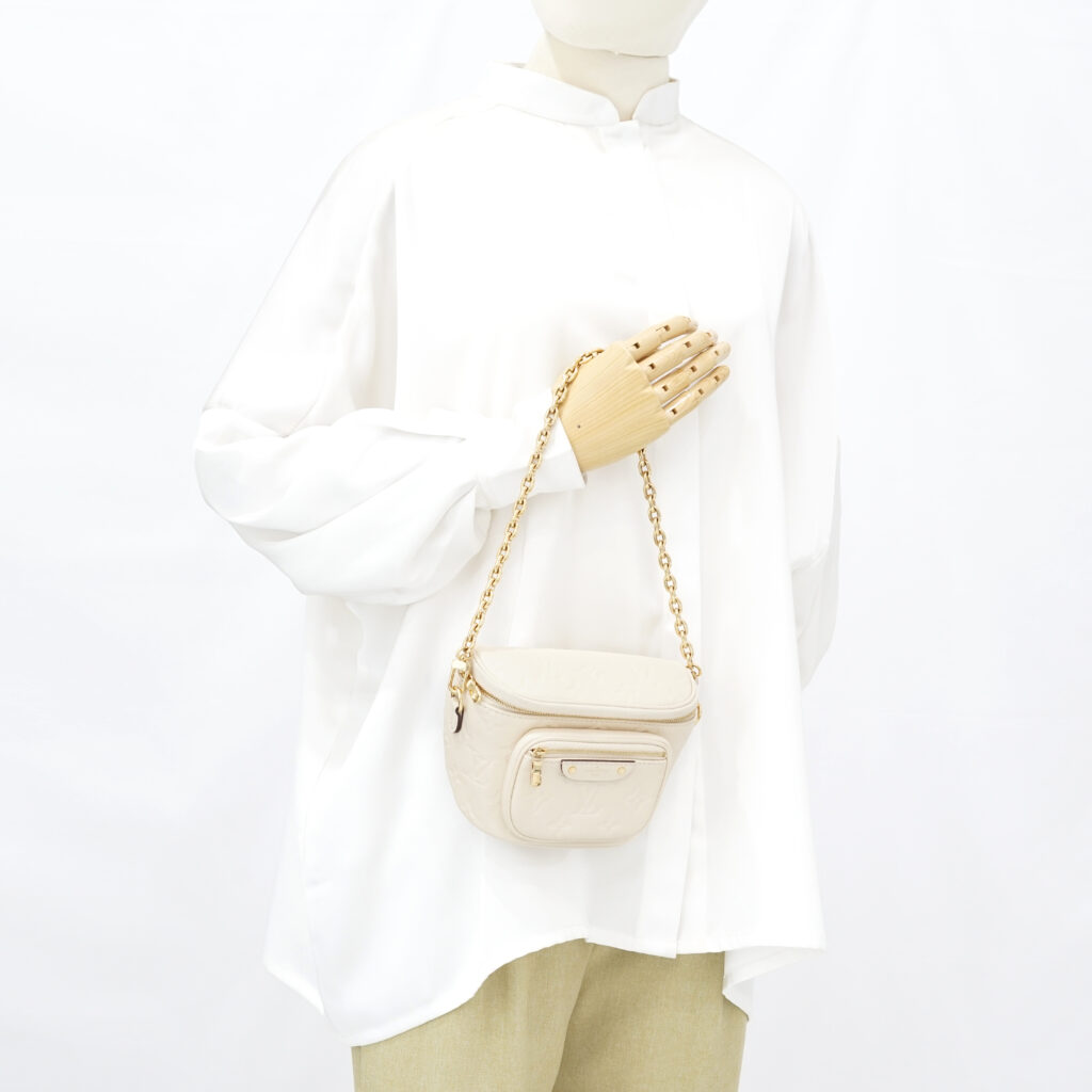 Louis Vuitton Mini Bumbag Monogram Empreinte Creme GHW