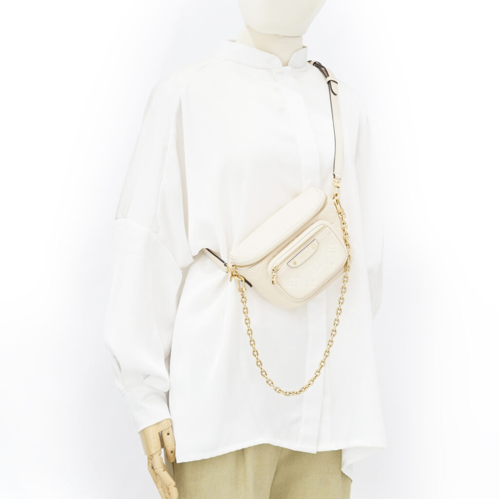 Louis Vuitton Mini Bumbag Monogram Empreinte Creme GHW