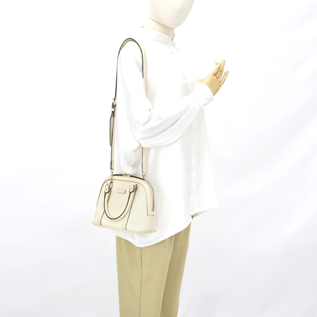 Gucci Alma Dome Microguccissima Ivory LGHW