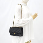 Chanel Medium Classic D Flap Caviar Black GHW