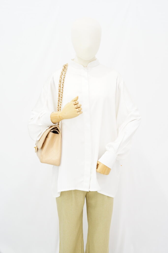 Chanel Jumbo Classic D Flap Caviar Beige GHW